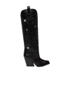 Stella Mccartney Square Toe Cowboy Boots In Black