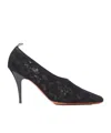 Stella Mccartney Square-toe Lace Stiletto Pumps In Black
