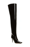 Stella Mccartney Square Toe Over The Knee Boot In Black