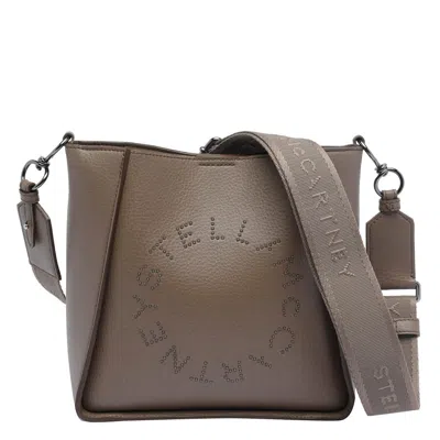 Stella Mccartney Squared Logo Crossbody Bag In Brown