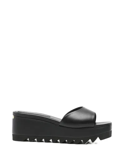 Stella Mccartney Square-toe Sandals In Black