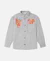 Stella Mccartney Squirrel Graphic Classic Shirt In Gray