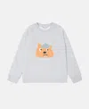 Stella Mccartney Squirrel Graphic Crewneck Sweatshirt In Gray