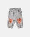 Stella Mccartney Squirrel Graphic Denim Jeans In Gray