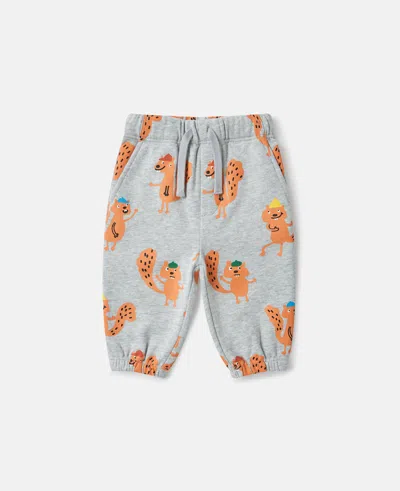 Stella Mccartney Squirrel Graphic Drawstring Joggers In Multi