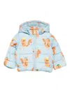 Stella Mccartney Squirrel-print Puffer Jacket In Blue