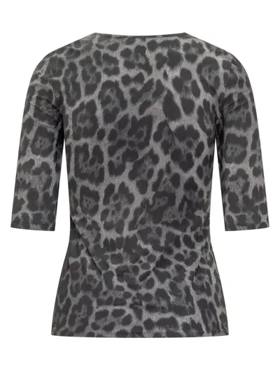 Stella Mccartney Stampaint Leo Paint Top In Ash Grey