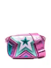 Stella Mccartney Star-applique Metallic Shoulder Bag In Pink