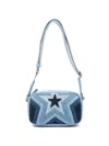 Stella Mccartney Star Motif Denim Crossbody Bag In Blue