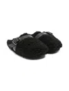 Stella Mccartney Star Buckle Slippers In Black