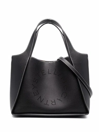 Stella Mccartney Star Crossbody Tote Bag With Perforated Logo In ブラック