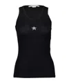 Stella Mccartney Star Appliqué Ribbed Tank Top In Black