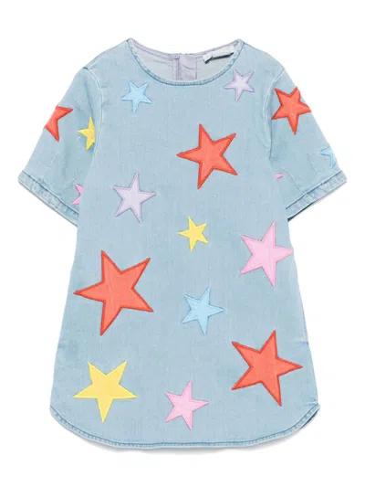 Stella Mccartney Star Patch Stretch Denim Dress