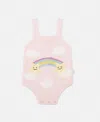 Stella Mccartney Star Embroidered Romper In Pink