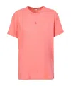 Stella Mccartney Crew Neck Mini Star T-shirt With Embroidery In Pink