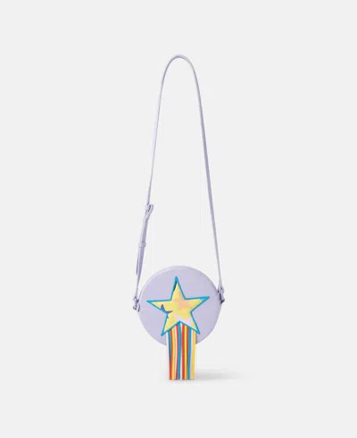 Stella Mccartney Star Graphic Fringe Crossbody Bag In Purple
