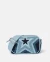 Stella Mccartney Star Motif Denim Crossbody Bag In Blue