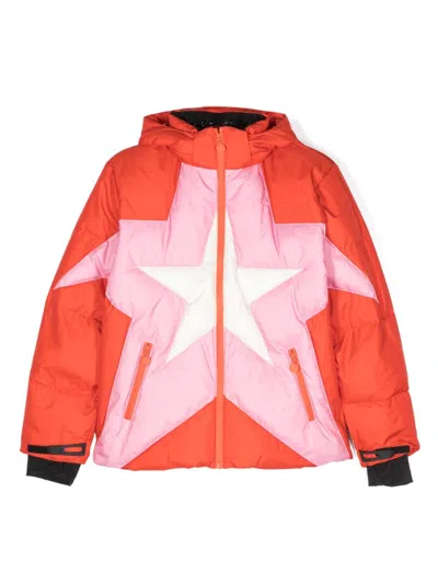 Stella Mccartney Kids' Star-motif Puffer Jacket In Red