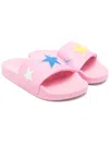 Stella Mccartney Faux Leather Slides In Pink