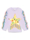 Stella Mccartney Star-patch Sweatshirt In Purple