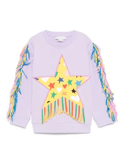 Stella Mccartney Kids' Star-patch Sweatshirt In Purple