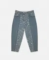 Stella Mccartney Star Pattern Chaps Denim Jeans In Denim Blue