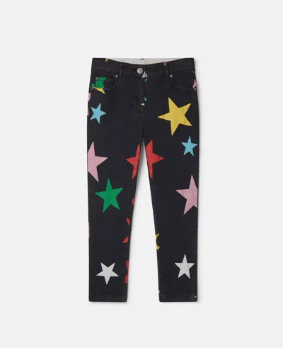 Stella Mccartney Star Pattern Denim Jeans In Multicolor