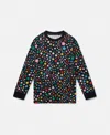 Stella Mccartney Printed Tech Jersey Base Layer Top In Multicolour