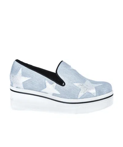 Stella Mccartney Star Pattern Thick-soled Shoes In White
