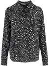 Stella Mccartney Star-print Blouse In Black