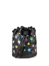 Stella Mccartney Star-print Bucket Bag In Black