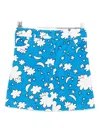 Stella Mccartney Corduroy Cloud Print Skirt In Blue