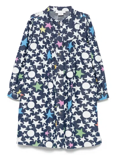 Stella Mccartney Star-print Dress In Blue