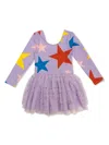 Stella Mccartney Star-print Dress In Purple