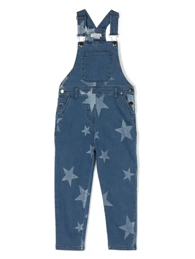 Stella Mccartney Kids' Star-print Dungarees In Blue