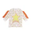 Stella Mccartney Star Print Fringe-detail Dress In White