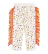 Stella Mccartney Star Print Fringe-detail Sweatpants In White