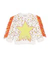 Stella Mccartney Star Print Fringe-detail Dress In White