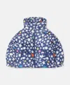 Stella Mccartney Star Print Hooded Puffer Coat In Multi