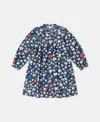 Stella Mccartney Star Print Long-sleeve Dress In Blue