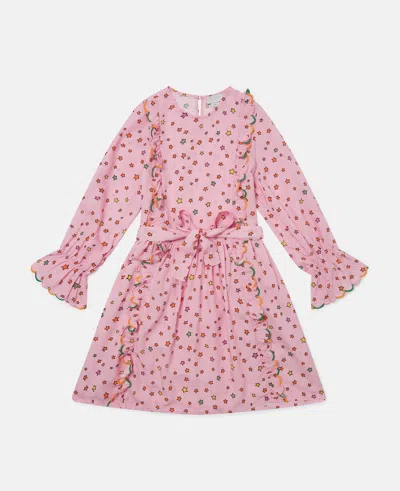 Stella Mccartney Star Print Long-sleeve Dress In Multi