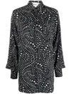 Stella Mccartney Star-print Long-sleeve Shirt In Black