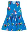 Stella Mccartney Star-print Minidress In Azzurro/multicolor