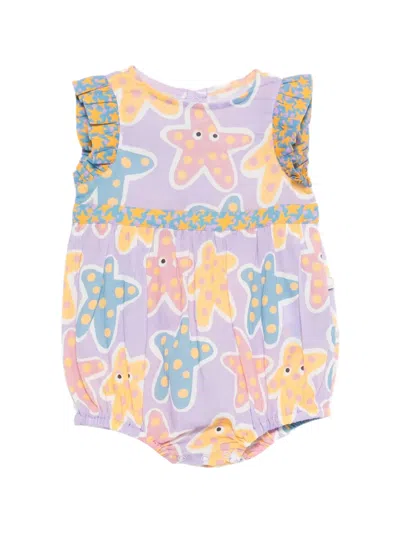 Stella Mccartney Babies' Star-print Romper In Purple