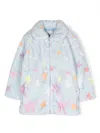 Stella Mccartney Star-print Shearling Jacket In Blue