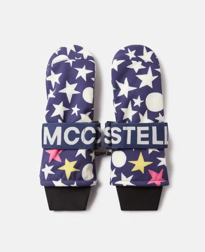 Stella Mccartney Star Print Ski Gloves In Multi