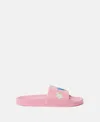 Stella Mccartney Star Print Slides In Pink