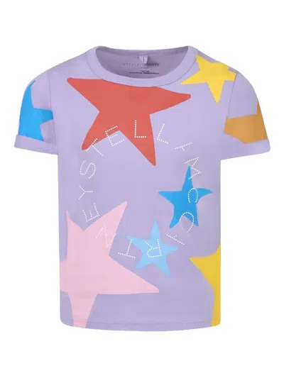 Stella Mccartney Kids' Star-print T-shirt In Purple