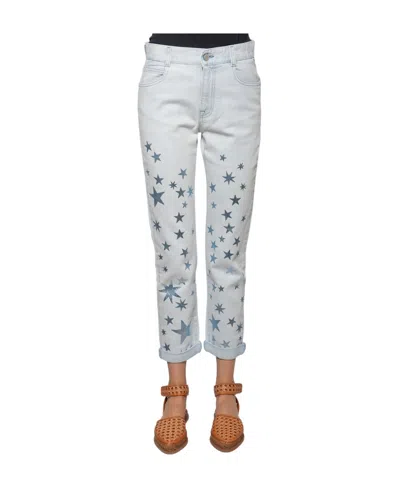Stella Mccartney Star Printed Jeans In White