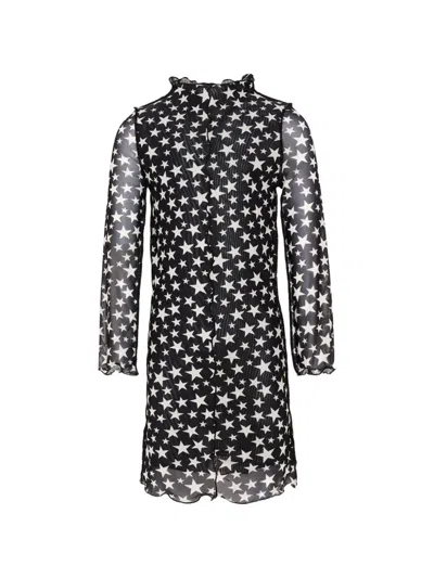 Stella Mccartney Kids' Star Ruffled Dress In Black